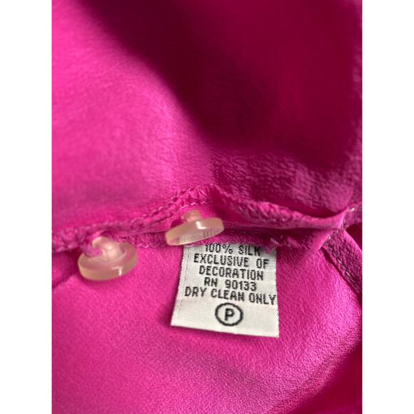 Bob Macke Women's Size Medium Wearable Art Pink Long Sleeve Button Down Shirt - Picture 6 of 6